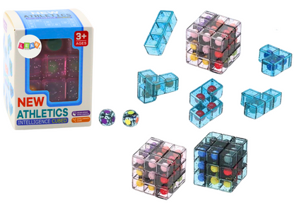 Cubo puzzle lógico rosa