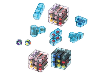 Cubo puzzle lógico rosa