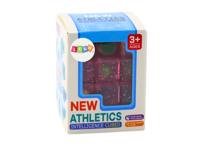 Cubo puzzle lógico rosa