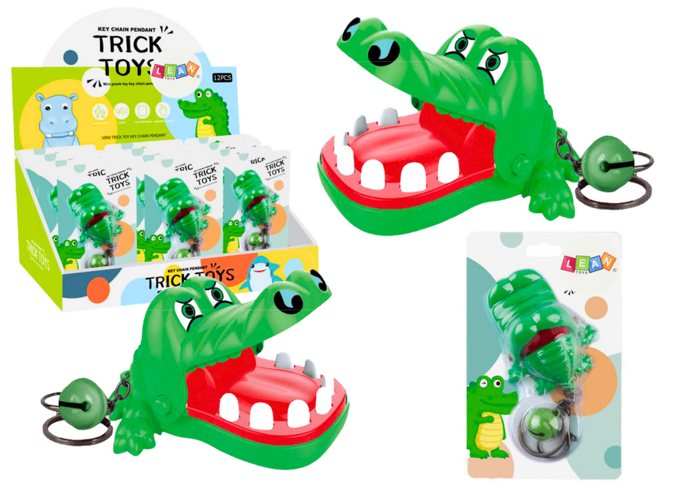 Porta-chaves crocodilo mordedor verde (1 unidade, sortido)