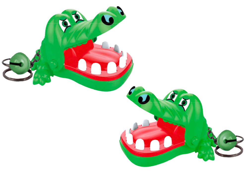 Porta-chaves crocodilo mordedor verde (1 unidade, sortido)