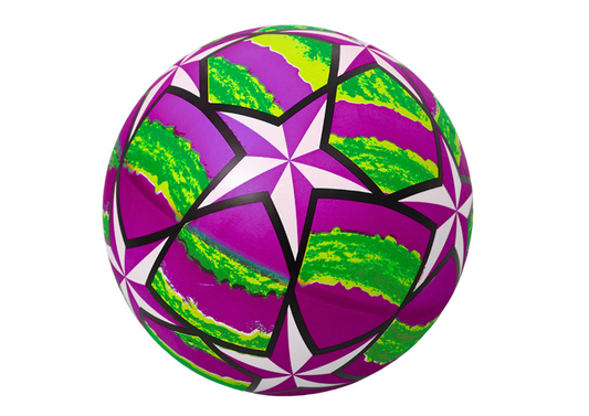 Bola borracha estrelas roxo 24cm
