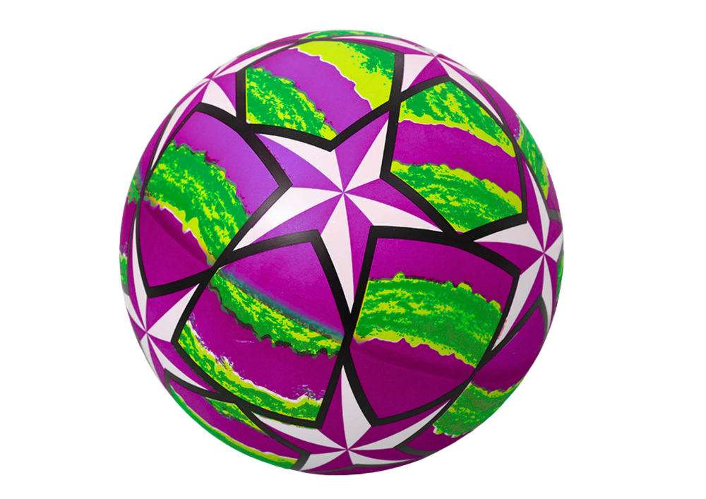 Bola borracha estrelas roxo 24cm