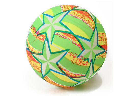 Bola borracha estrelas verde 24cm