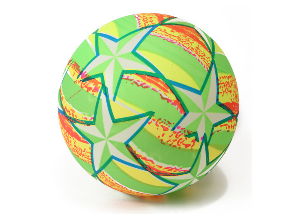 Bola borracha estrelas verde 24cm