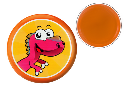 Frisbee dinossauro laranja 20cm