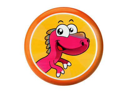 Frisbee dinossauro laranja 20cm