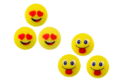 Conjunto 6 bolas emoji amarelas