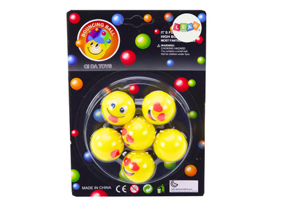Conjunto 6 bolas emoji amarelas