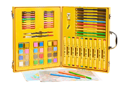 Conjunto arte mala pato amarelo 84 peças