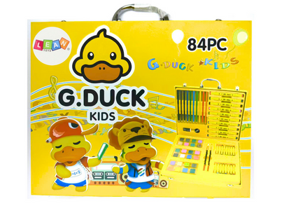 Conjunto arte mala pato amarelo 84 peças