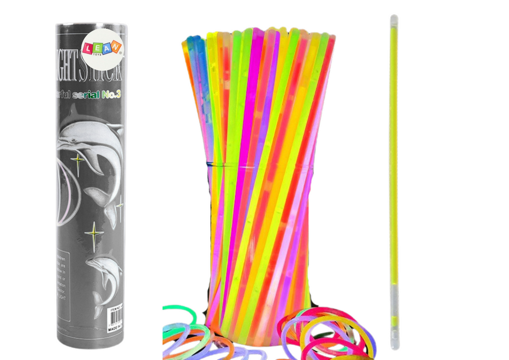 Pulseiras fluorescentes 100 peças glow