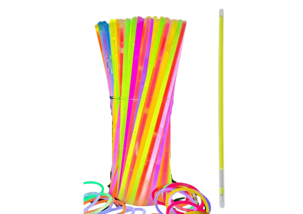 Pulseiras fluorescentes 100 peças glow