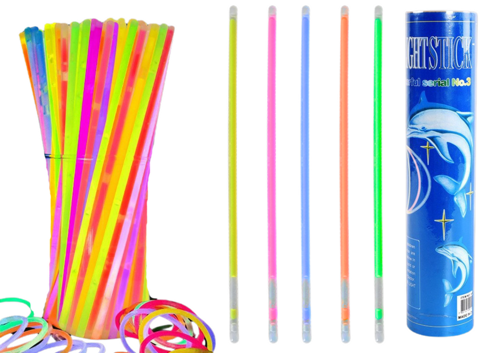 Fitas fluorescentes 100 peças glow
