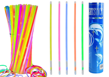 Fitas fluorescentes 100 peças glow