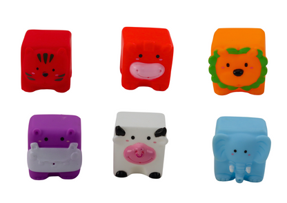 Blocos de banho educativos macios com animais