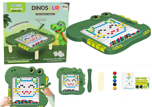 Quadro magnético educativo dinossauro puzzle verde