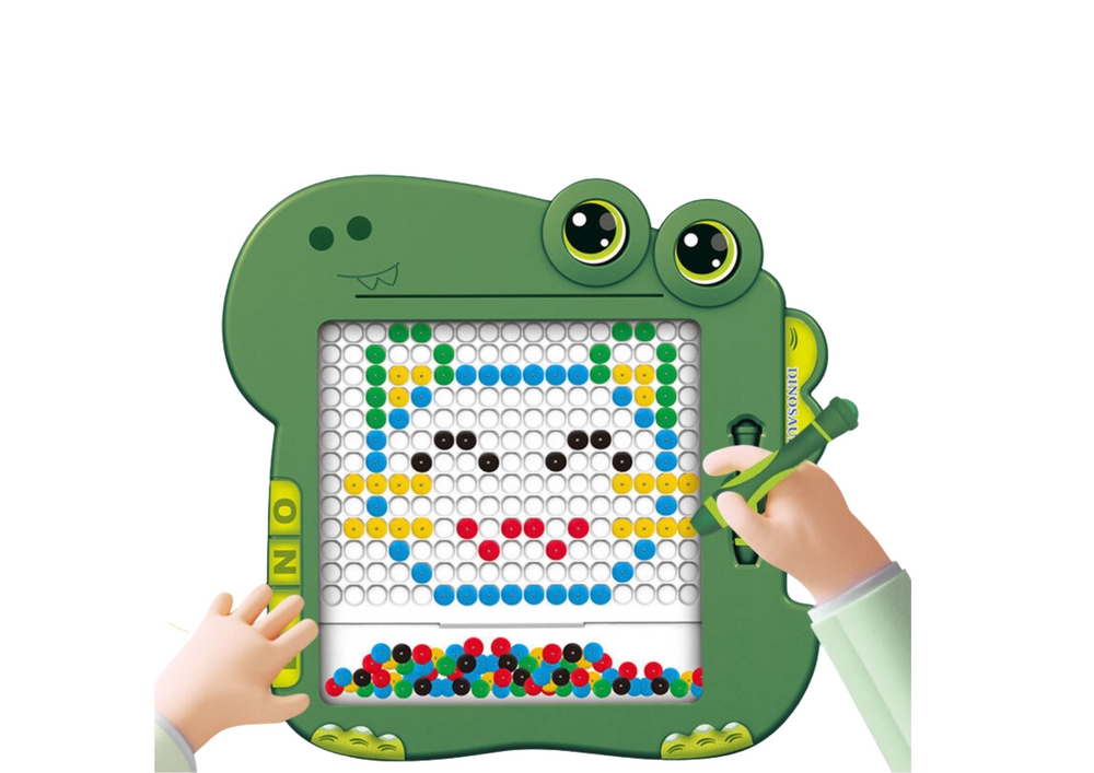 Quadro magnético educativo dinossauro puzzle verde