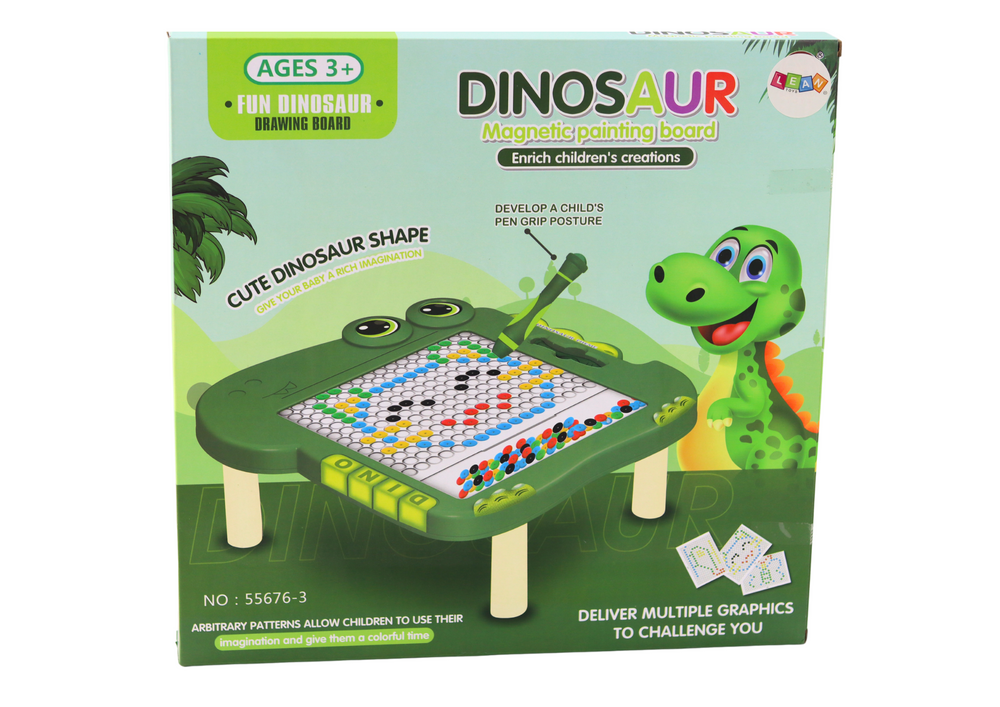 Quadro magnético educativo dinossauro puzzle verde