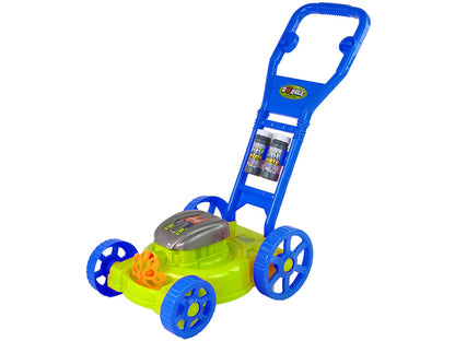 Máquina de bolhas cortador de relva azul música