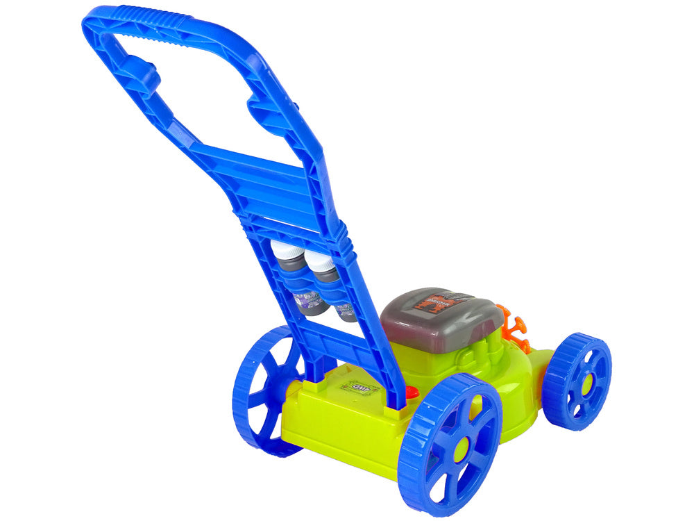 Máquina de bolhas cortador de relva azul música