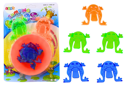 Jogo sapos saltadores com taça colorido