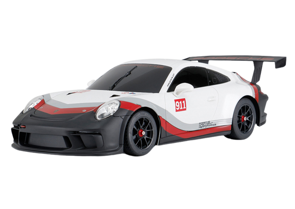 Carro RC Rastar 1:18 Porsche 911 GT3 branco cinza