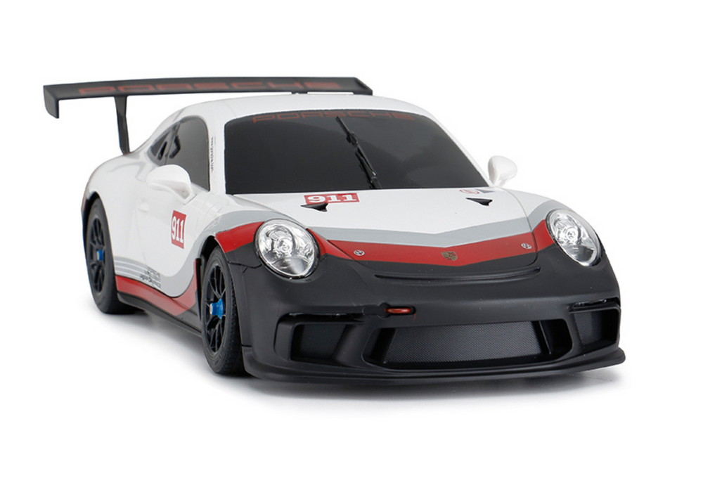 Carro RC Rastar 1:18 Porsche 911 GT3 branco cinza