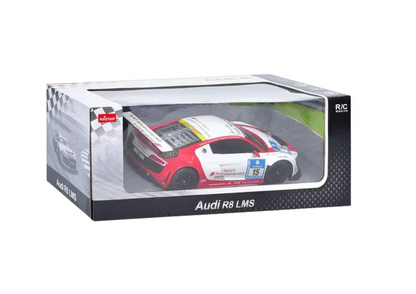 Carro RC 1:24 Audi R8 LMS Branco e Vermelho