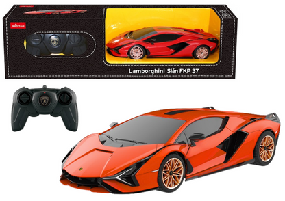 Carro RC Rastar 1:24 Lamborghini Sian laranja