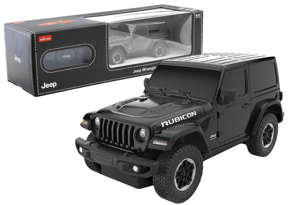Carro RC 1:24 Jeep Wrangler JL Rubicon preto