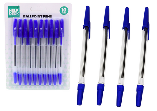 Conjunto de canetas azuis 10 peças