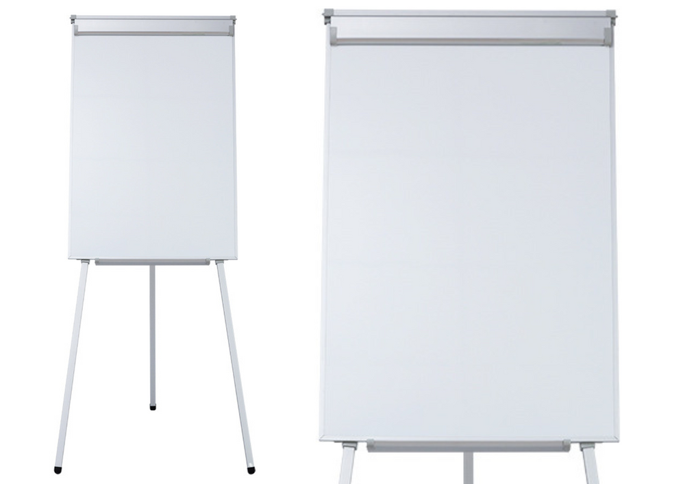 Quadro flipchart magnético com tripé 70x100 cm