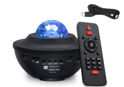 Projetor LED céu estrelado com coluna Bluetooth e comando