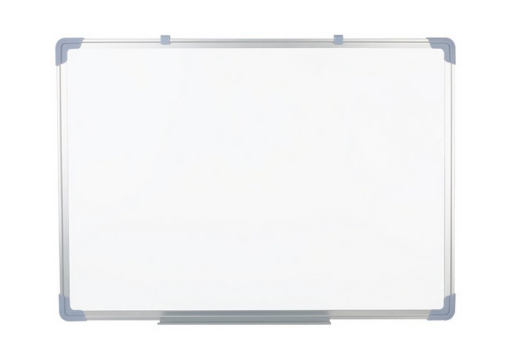 Quadro magnético branco de apagar a seco com esponja e 2 ímanes 45x60 cm
