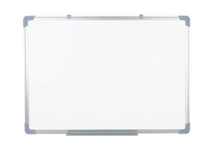 Quadro magnético branco de apagar a seco com esponja e 2 ímanes 45x60 cm
