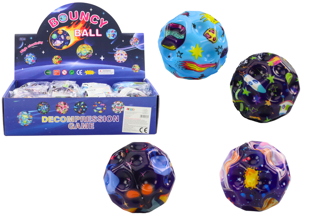 Bola sensorial anti-stress com cavidades 7 cm (1 unidade, sortido)