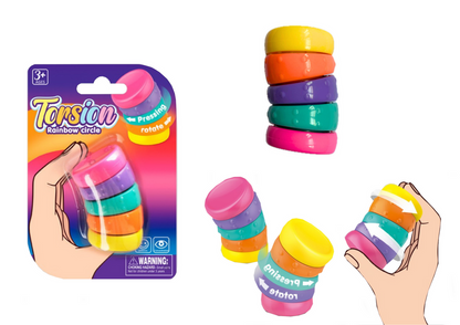 Brinquedo anti-stress arco-íris rotativo (1 unidade, sortido)