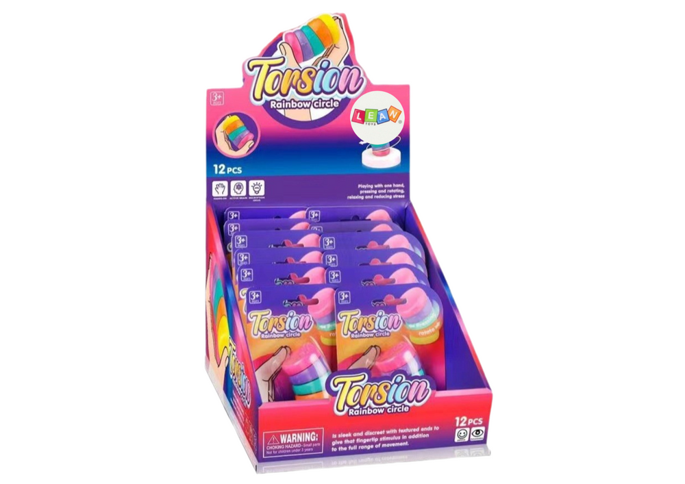 Brinquedo anti-stress arco-íris rotativo (1 unidade, sortido)