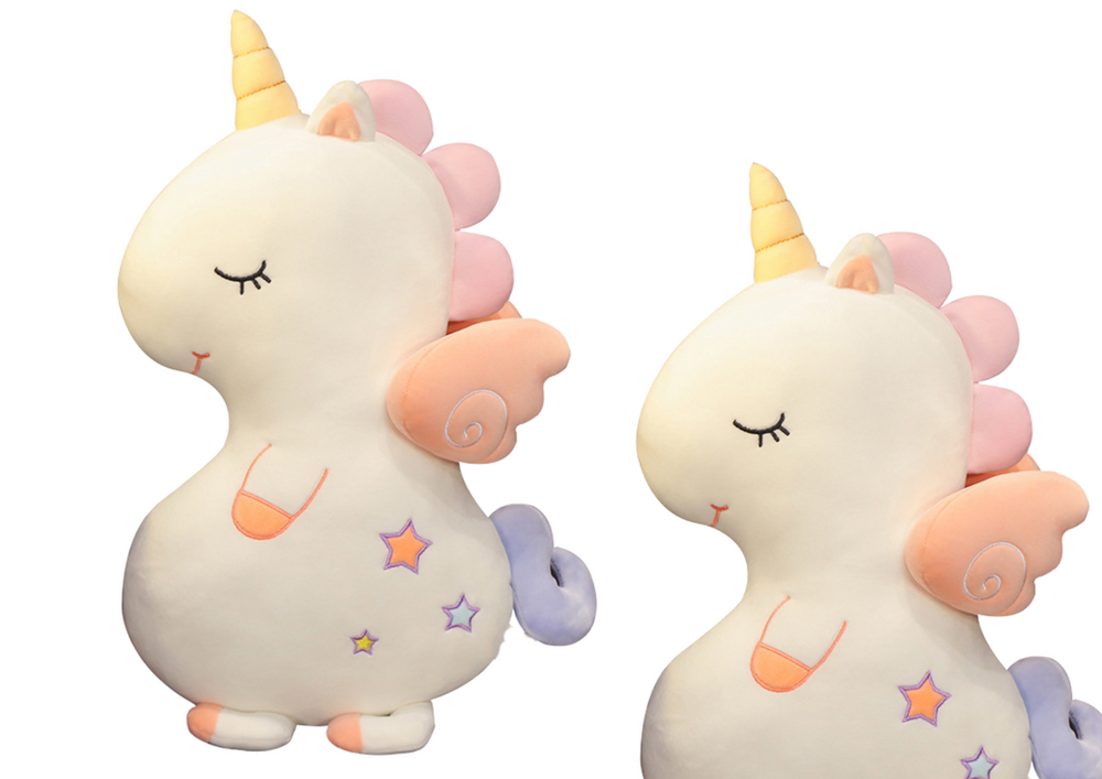 Peluche unicórnio branco
