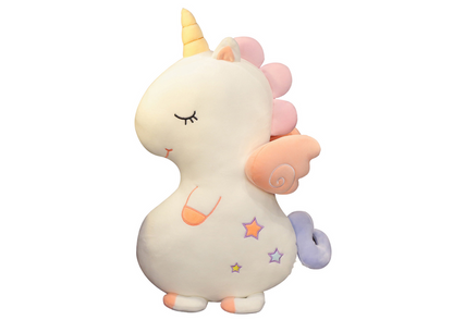 Peluche unicórnio branco