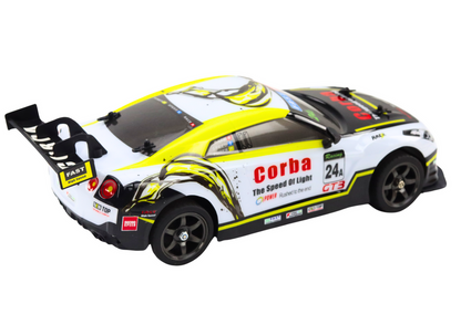 Carro RC drift branco/amarelo