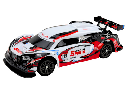 Carro RC drift branco/vermelho