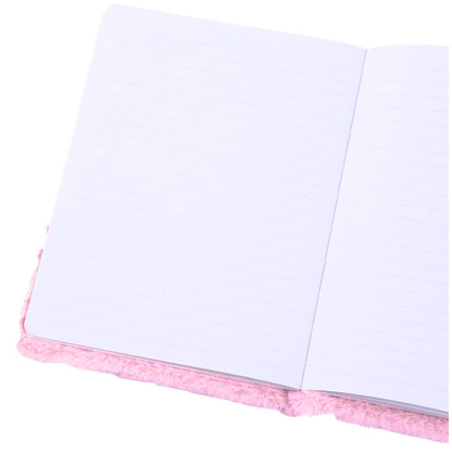 Caderno peluche pautado A5 pinguim colorido