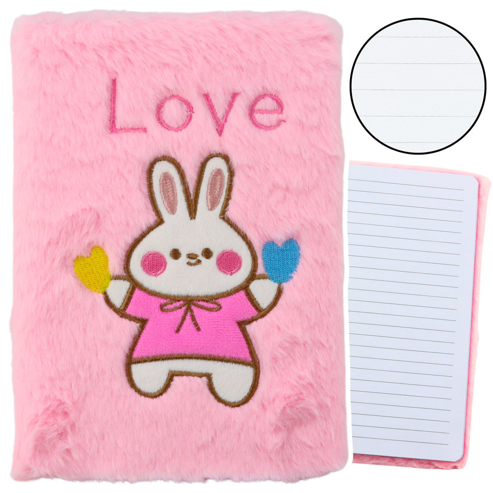 Caderno pautado A5 coelho rosa Love
