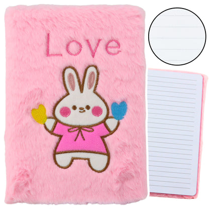 Caderno pautado A5 coelho rosa Love