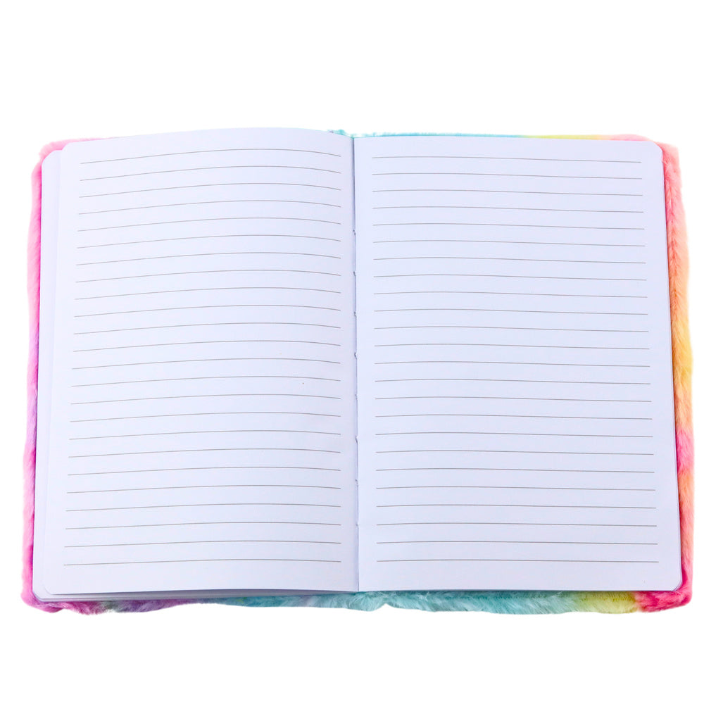 Caderno pautado unicórnio 3D colorido