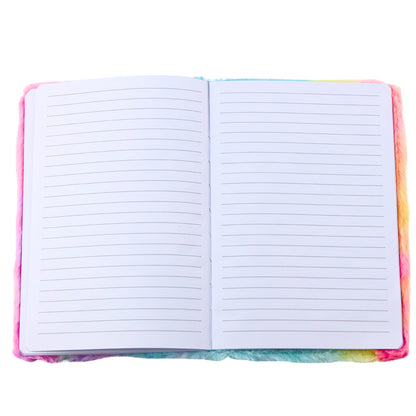 Caderno pautado unicórnio 3D colorido