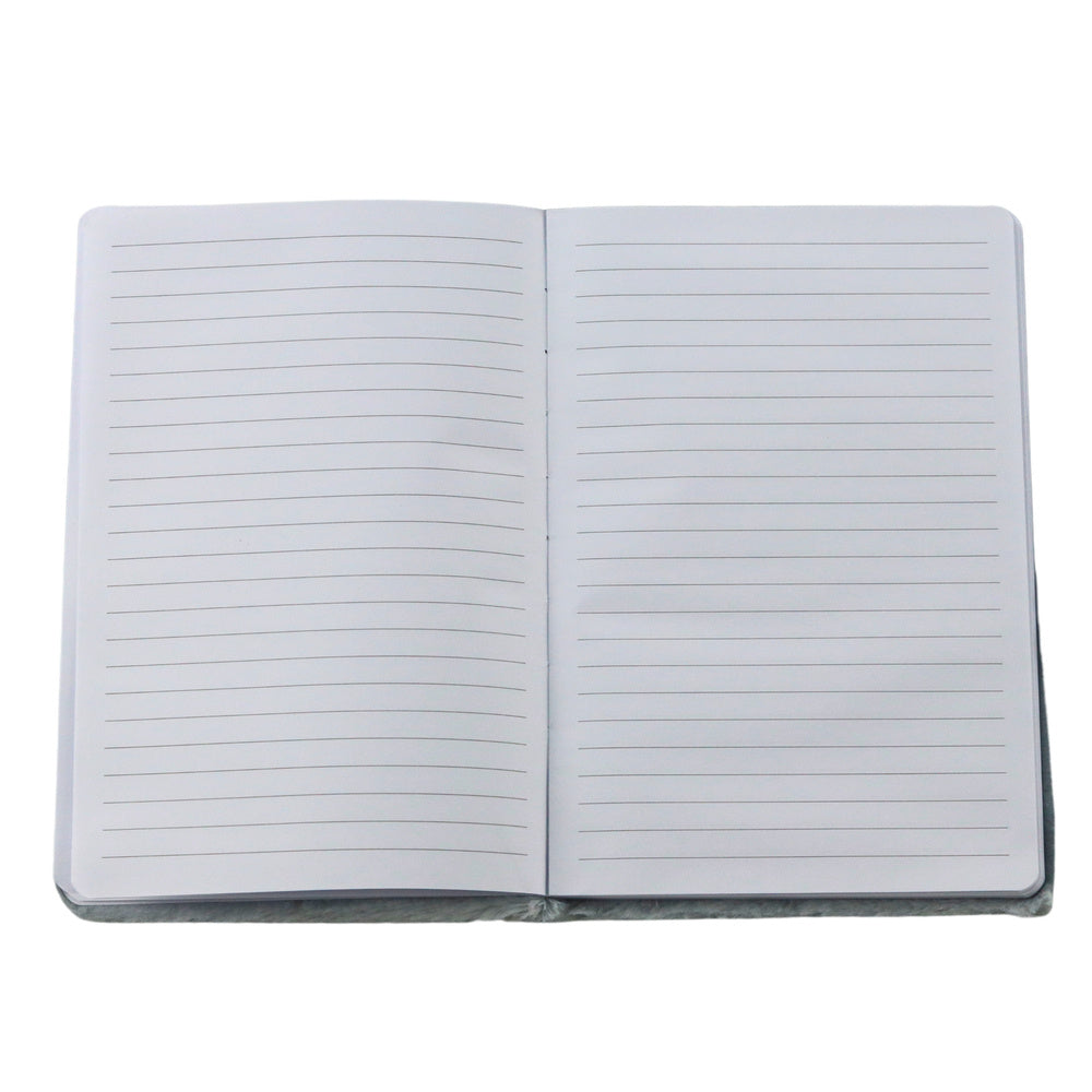 Caderno peluche pautado A5 coelho colorido