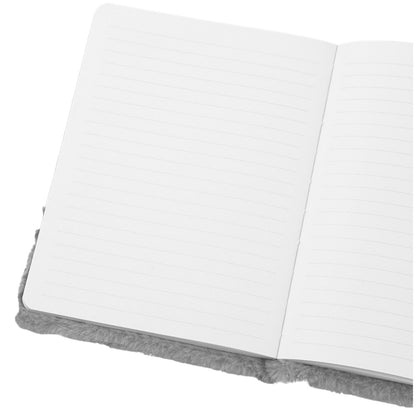 Caderno peluche pautado A5 coelho colorido